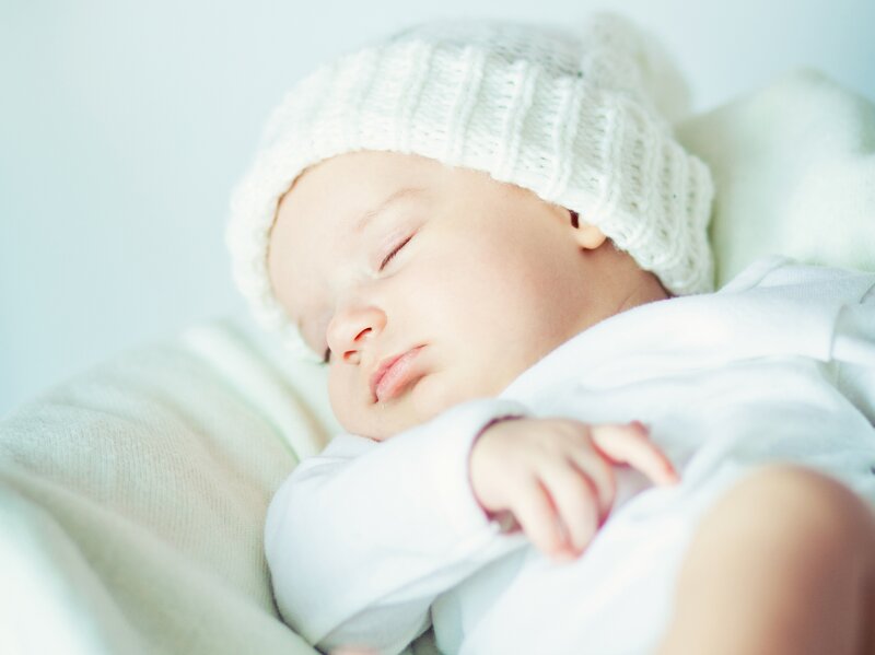 Sleeping Baby — White, Serene