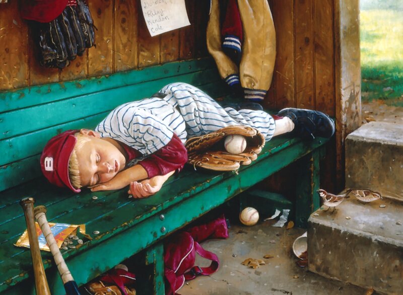 Sleeping Baseball Player