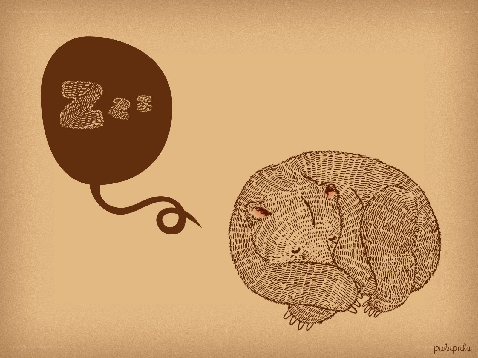 sleeping bear illustration