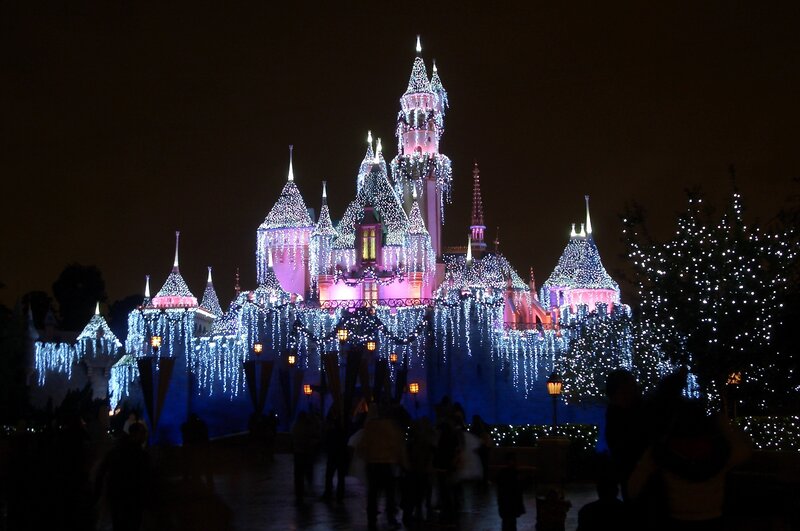 Sleeping Beauty Castle at night