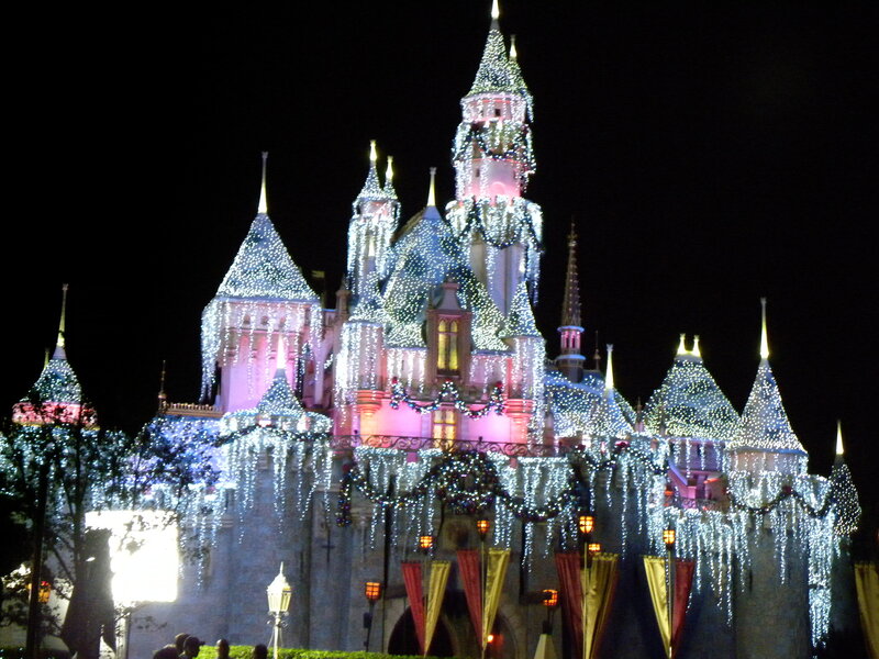 Sleeping Beauty Castle at night