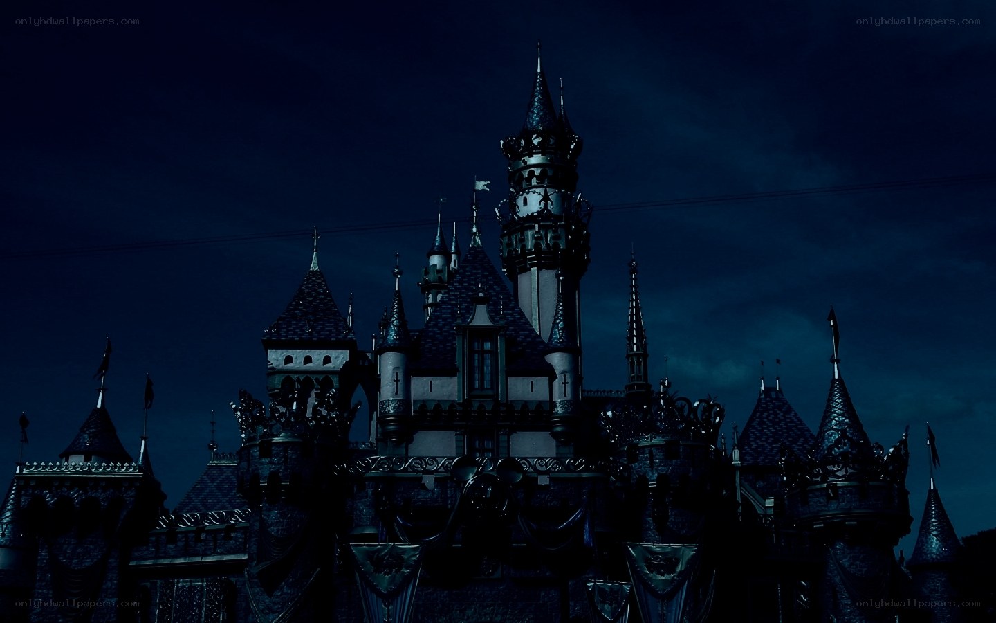 Sleeping Beauty Castle at night