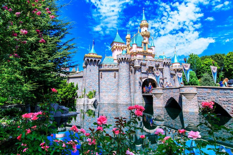 Sleeping Beauty Castle — Blue, Bright, Cheerful