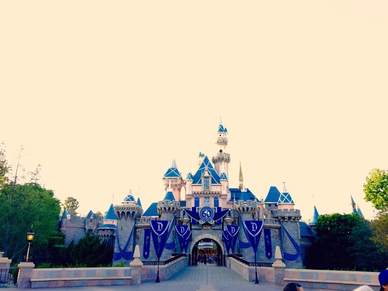 Sleeping Beauty Castle — Blue, Serene, Sunset, Photograph