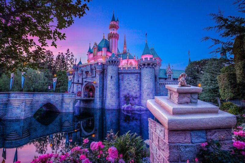Sleeping Beauty Castle — Blue, Serene, Sunset