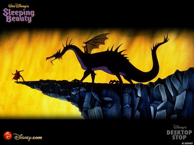 Sleeping Beauty dragon scene