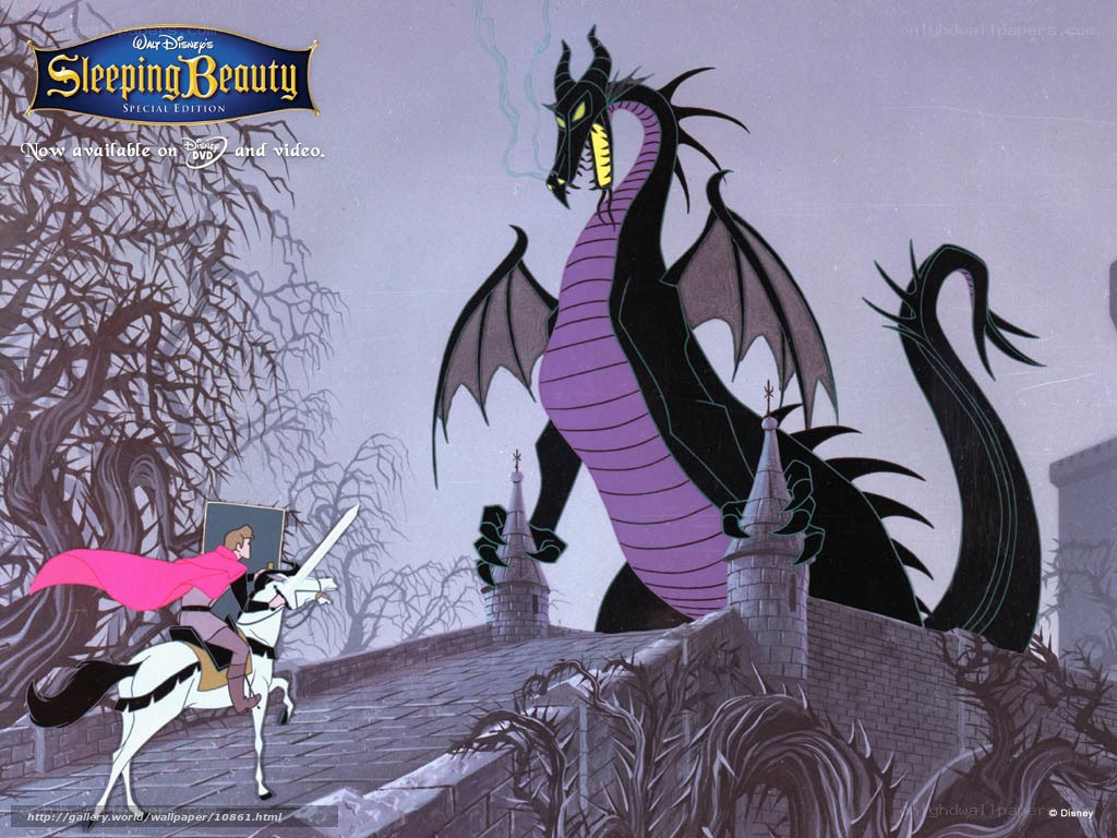 Sleeping Beauty dragon scene