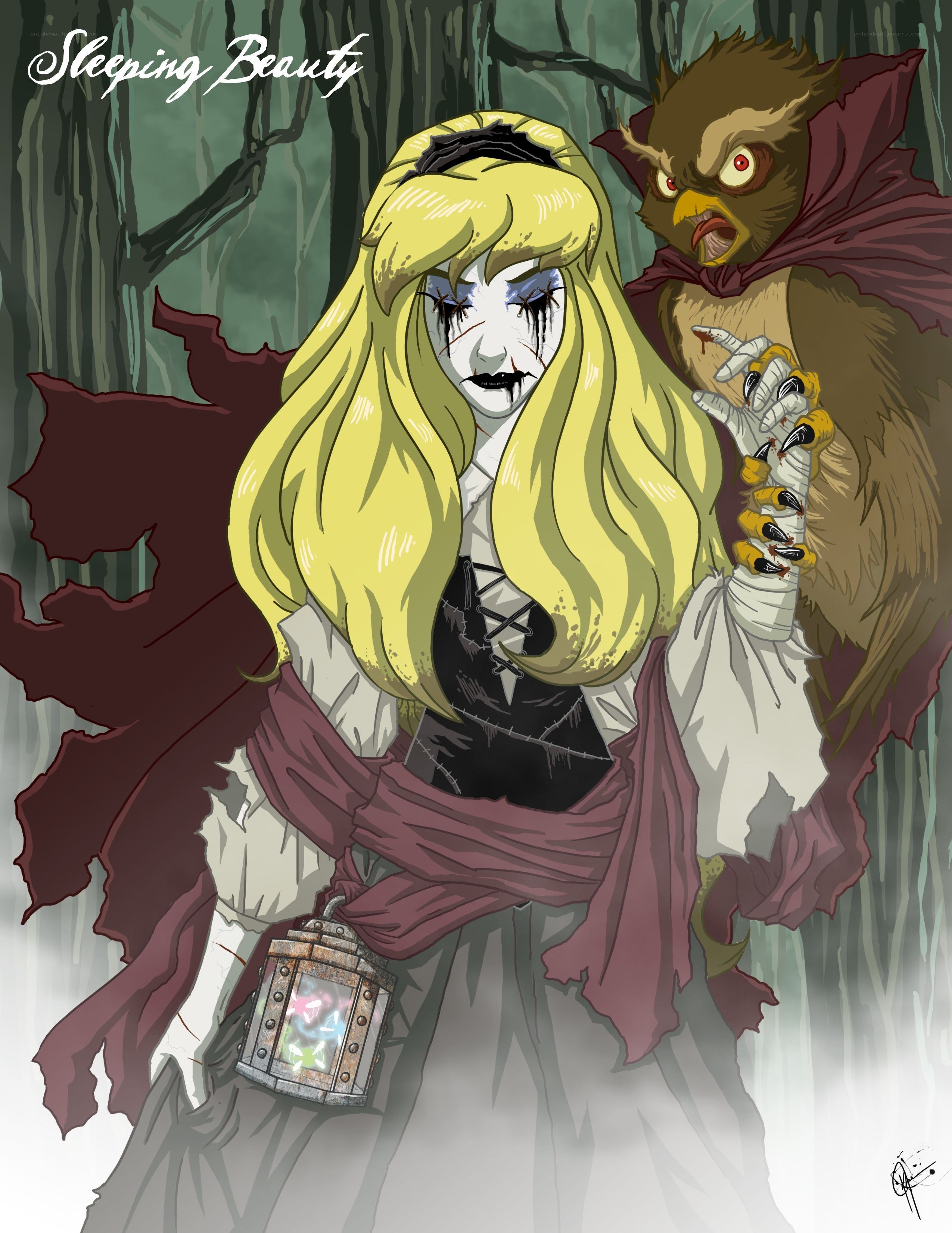 Sleeping Beauty horror art