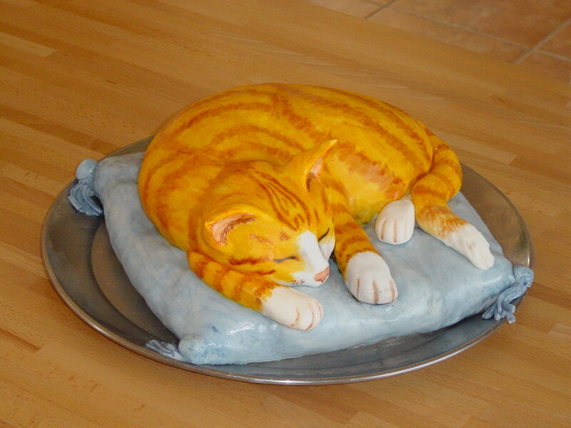 Sleeping Cat Cake