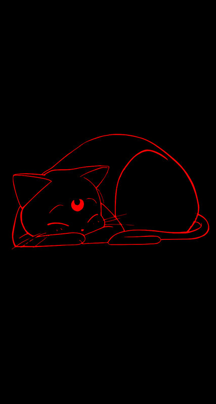 Sleeping Cat Outline