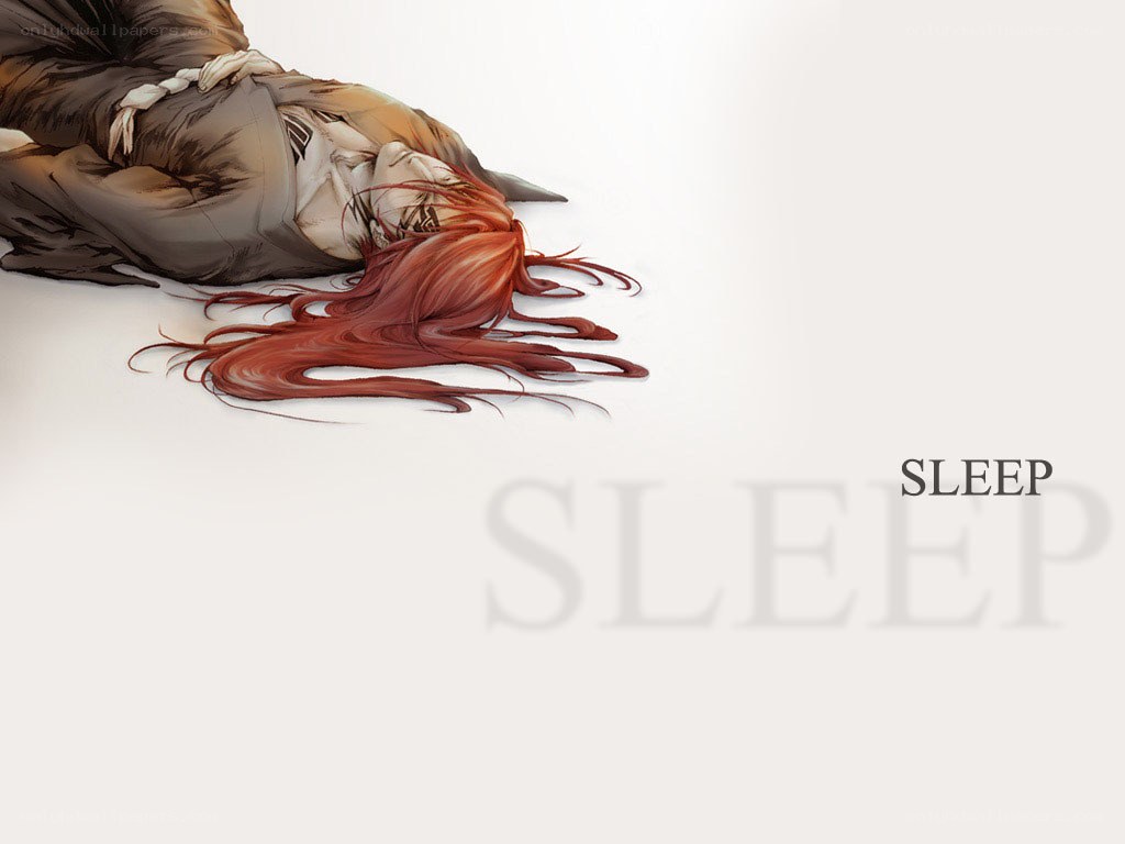 Sleeping character with red hair