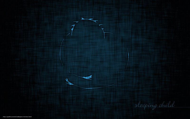 sleeping child silhouette