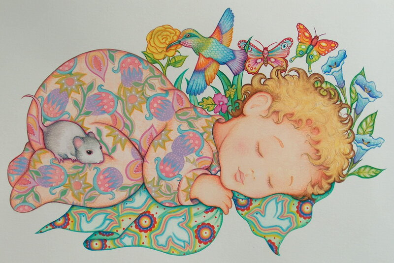 Sleeping Child with Animals