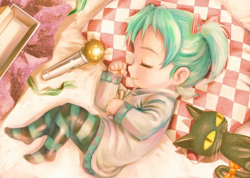 Sleeping Child with Microphone