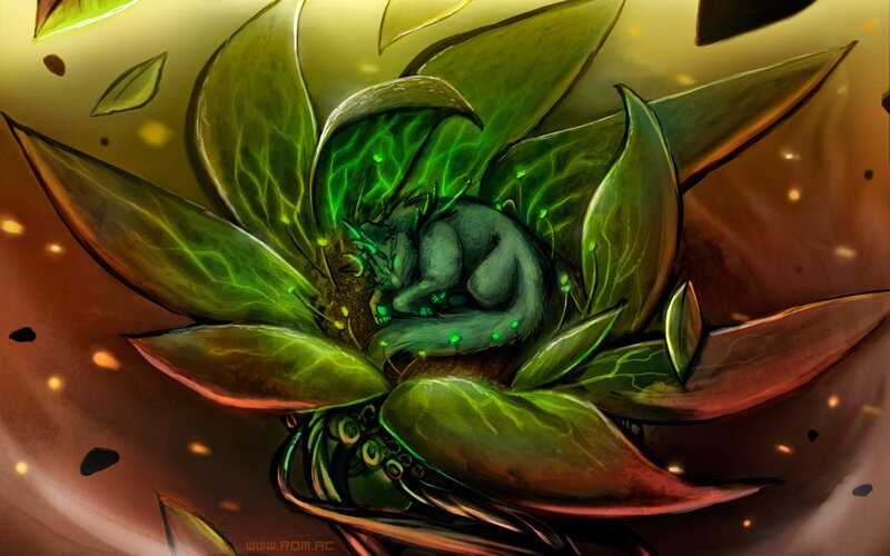 Sleeping Creature in Flower