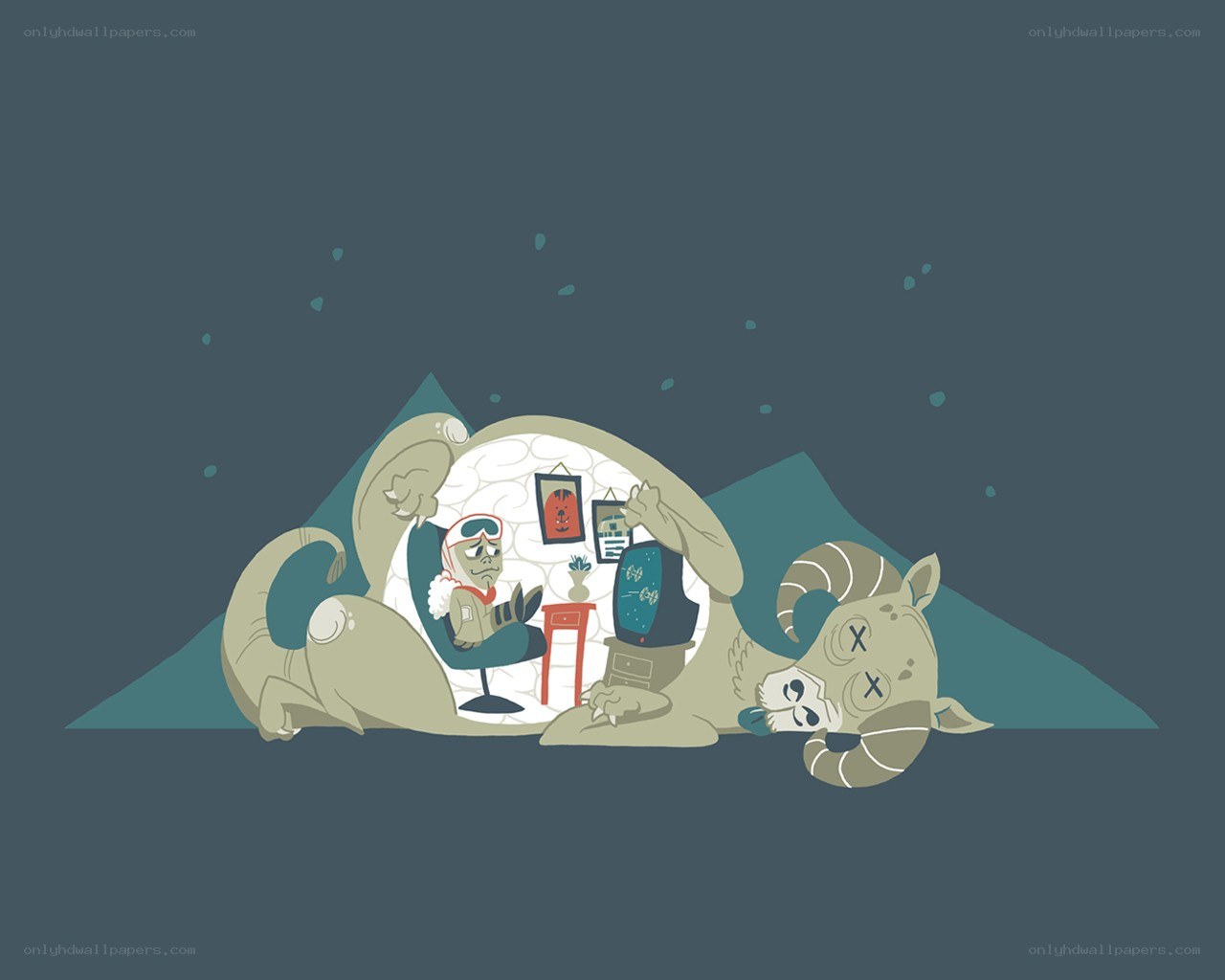 sleeping creature with dream