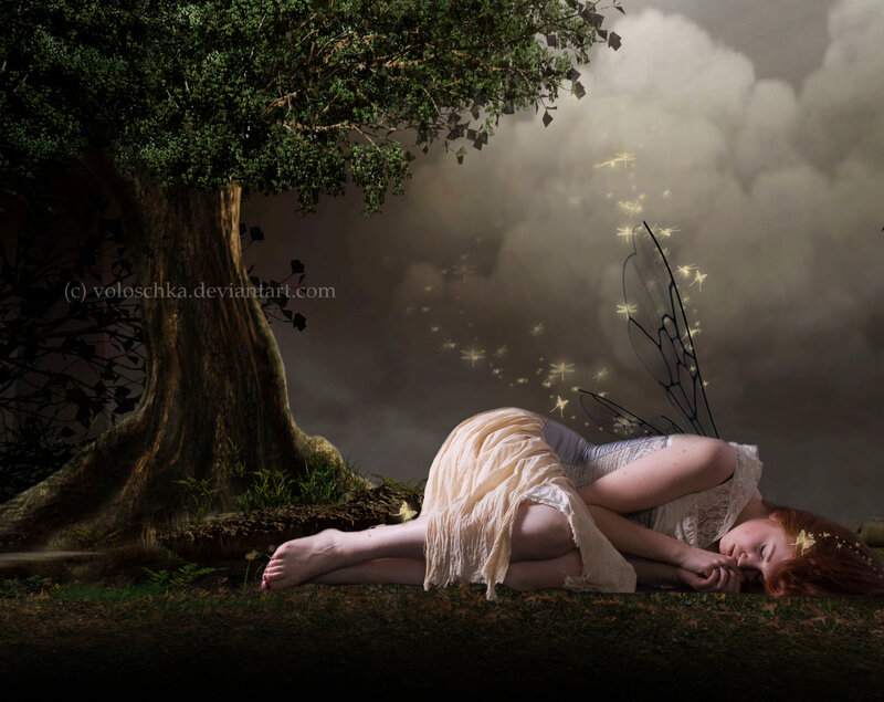 Sleeping Fairy under Tree