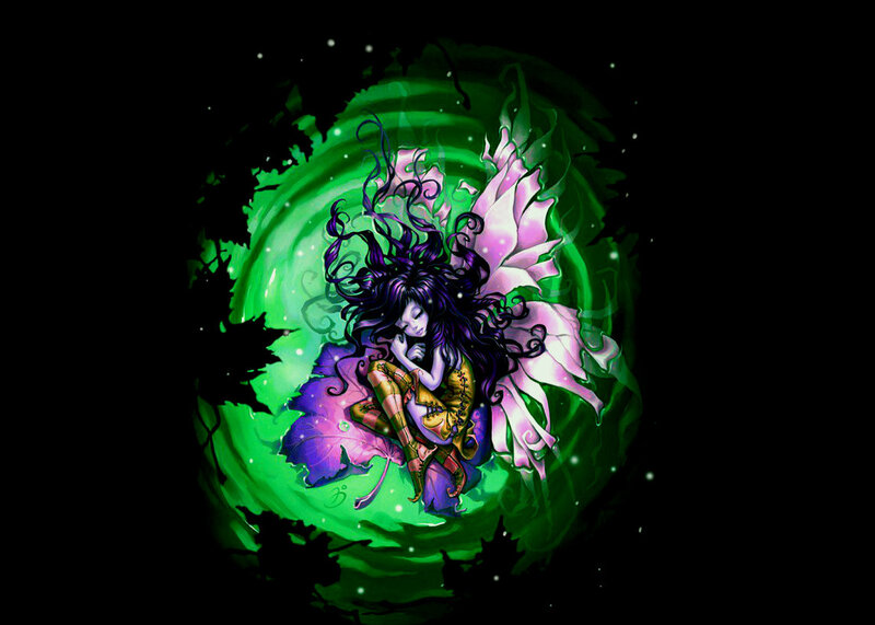 Sleeping Fairy with Wings