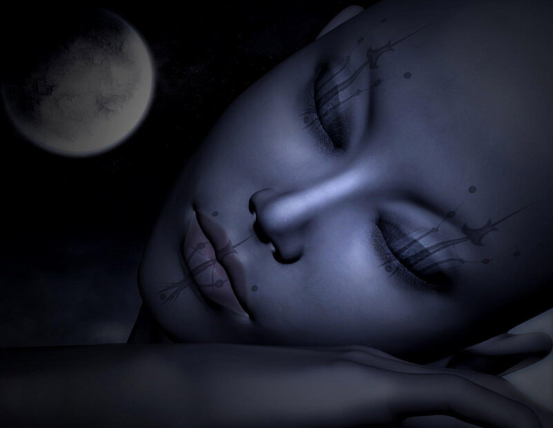 Sleeping Figure with Moon