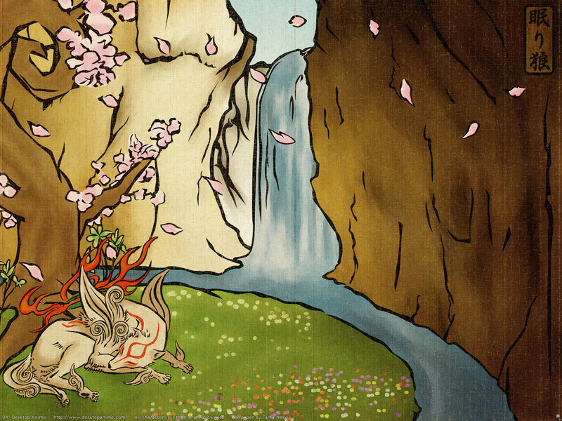Sleeping fox spirit in a valley