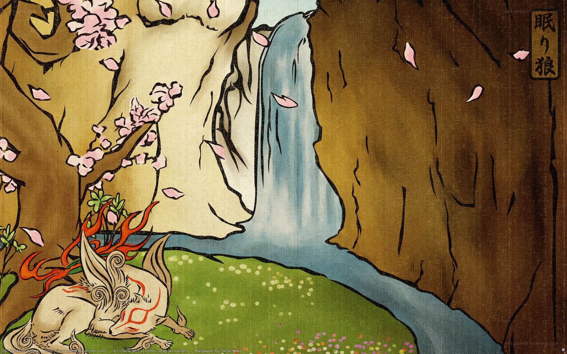 Sleeping fox spirit in a valley