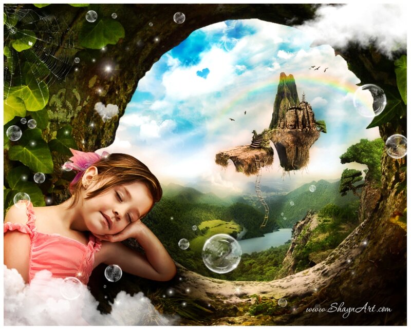 Sleeping Girl in Tree