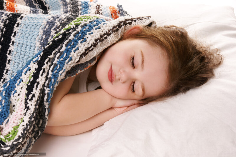 Sleeping Girl under Blanket
