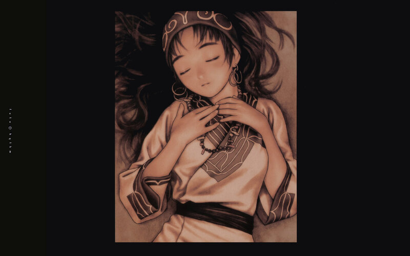 sleeping girl with headband