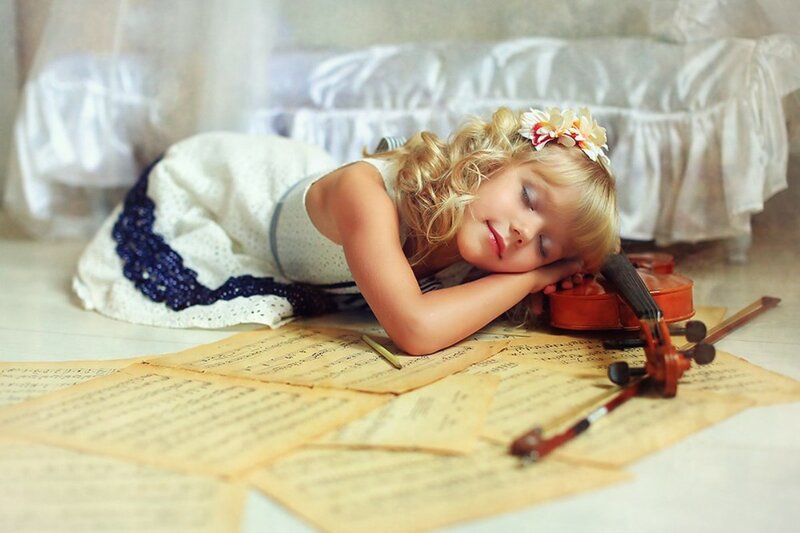 Sleeping Girl with Violin