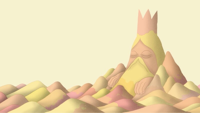 Sleeping King in Mountains