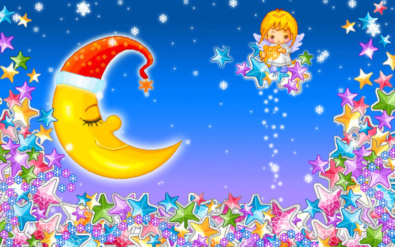 Sleeping Moon with Angel