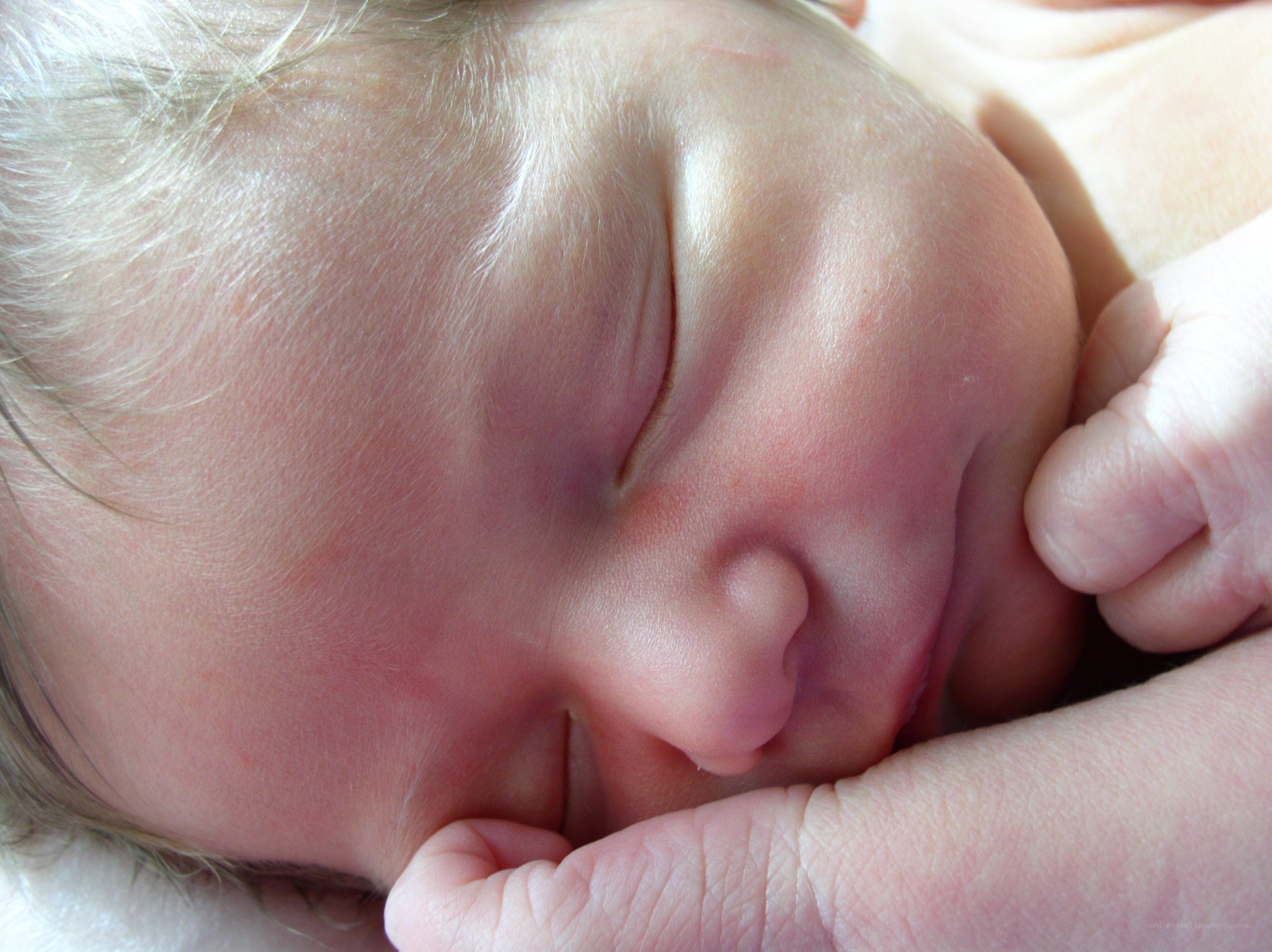 sleeping newborn baby