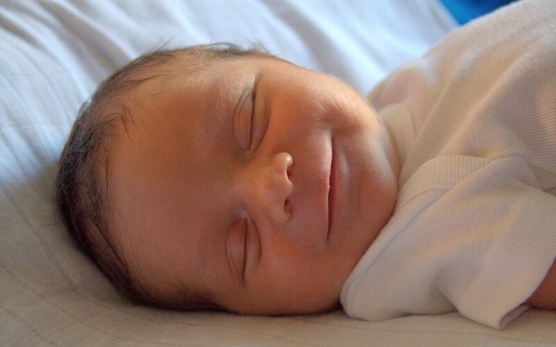 sleeping newborn baby