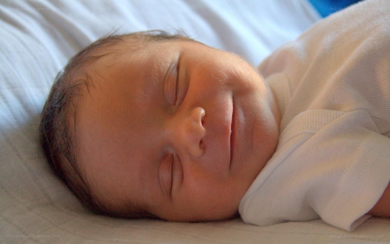 sleeping newborn baby