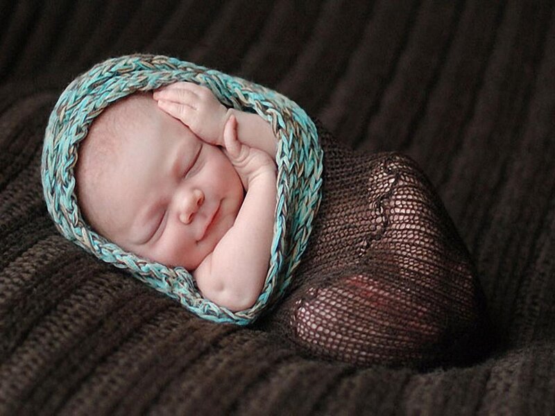 sleeping newborn baby