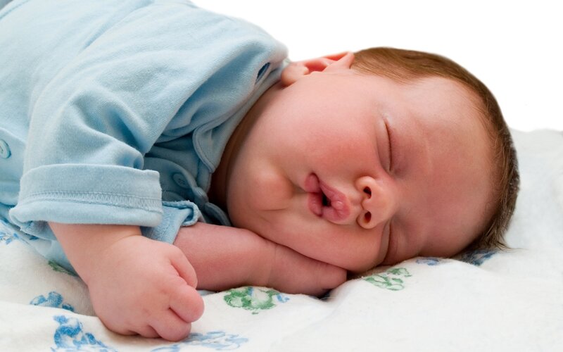 Sleeping Newborn Baby — White, Peaceful