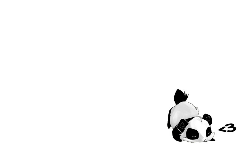 Sleeping Panda Cub — Black