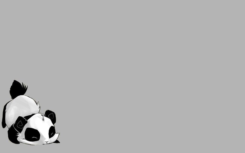 Sleeping Panda Cub — Gray