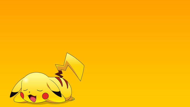 Sleeping Pikachu on yellow