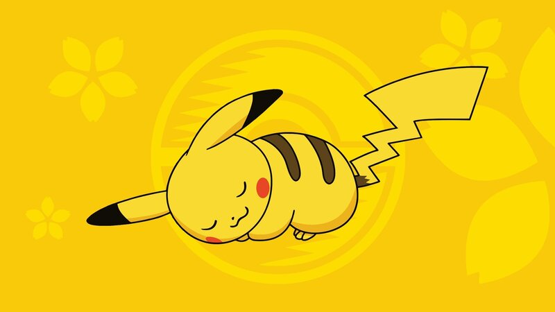 Sleeping Pikachu — Yellow, Peaceful, Afternoon