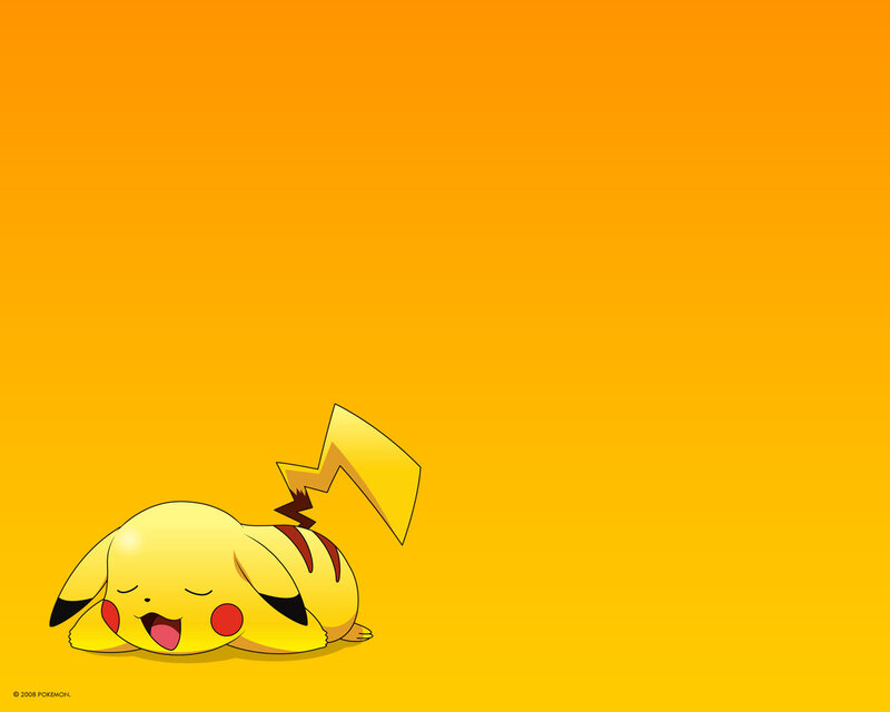 Sleeping Pikachu — Yellow, Peaceful, Anime