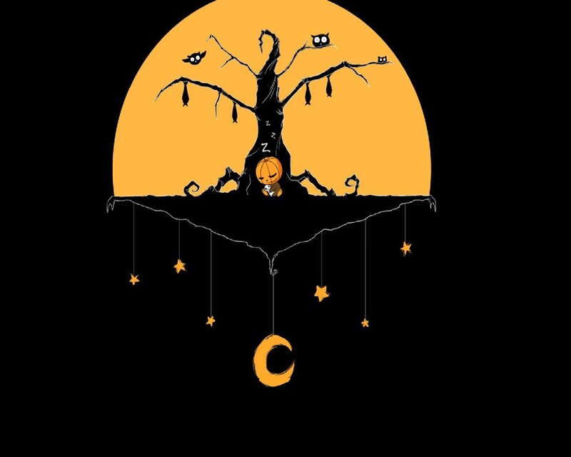Sleeping Pumpkin under Tree