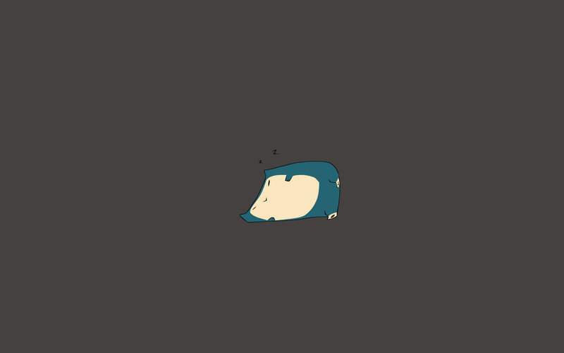Sleeping Snorlax — Gray