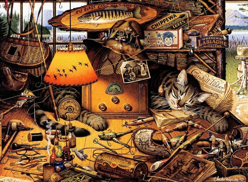 Sleeping Tabby Cat — Brown, Cozy