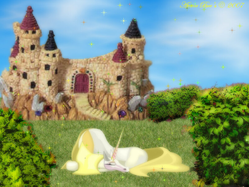 Sleeping Unicorn in Field