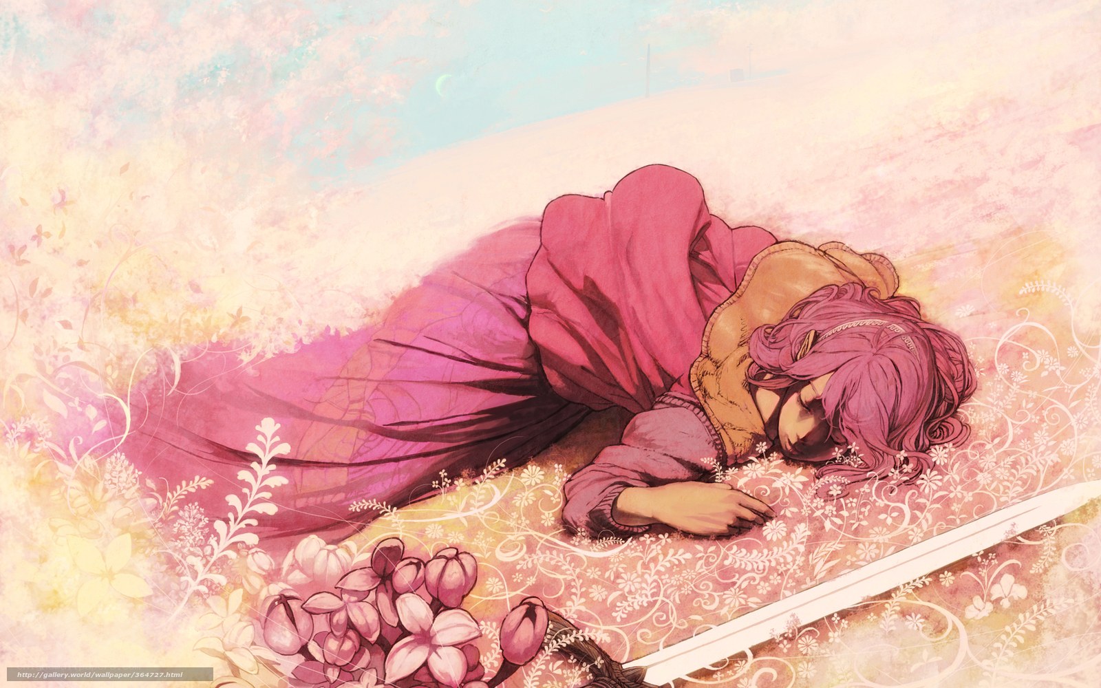 Sleeping warrior in a dream
