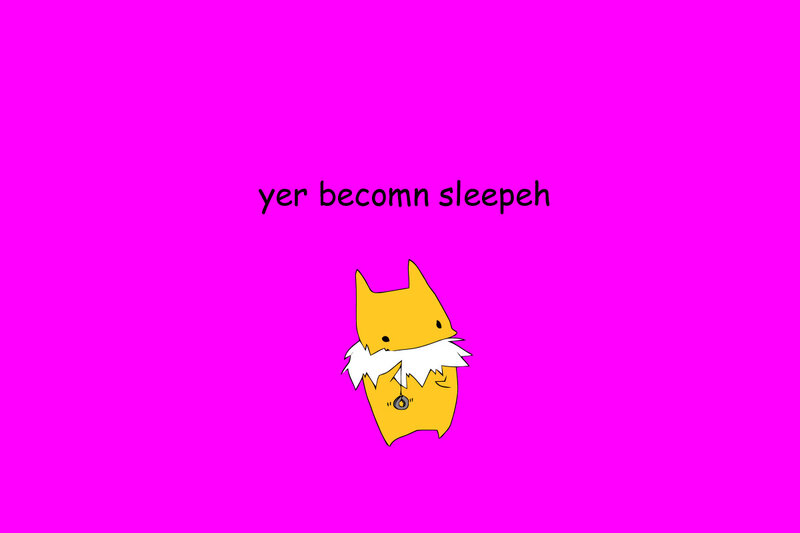 sleepy yellow character