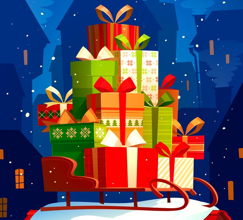 Sleigh Full of Gifts — Blue