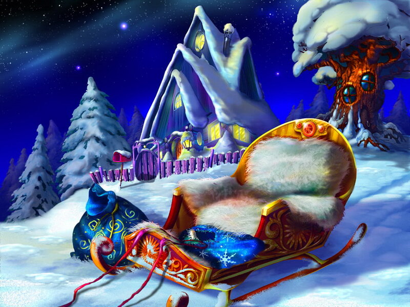 Sleigh in Snow