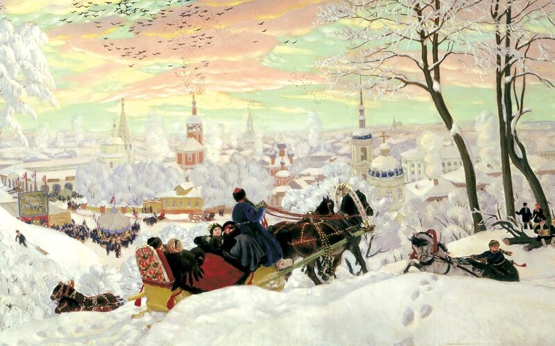 Sleigh in Snowy City